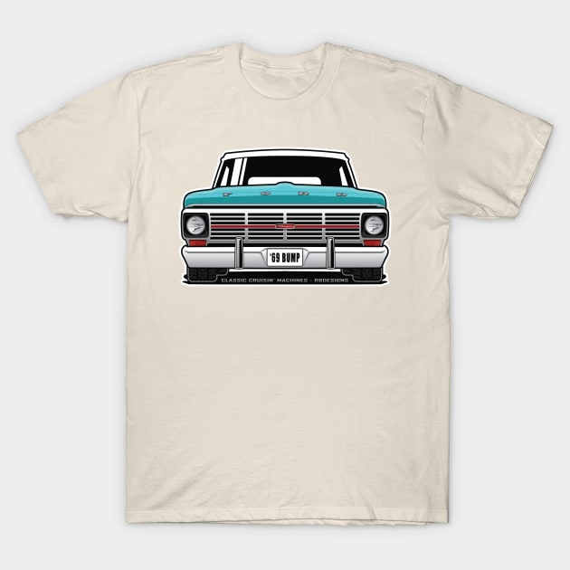 1969 Bumpside Truck T-Shirt by RBDesigns